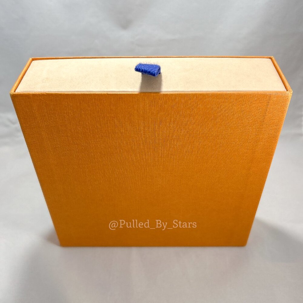 LOUIS VUITTON Medium Orange Pullout Drawer Box (7" x 7" x 2") + Ribbon & Misc. - Picture 9 of 16